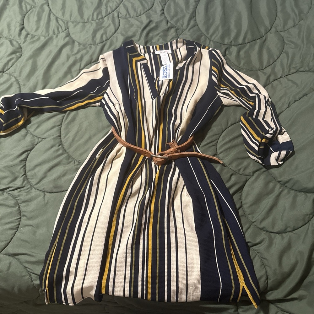 Striped Long Sleeve Dress